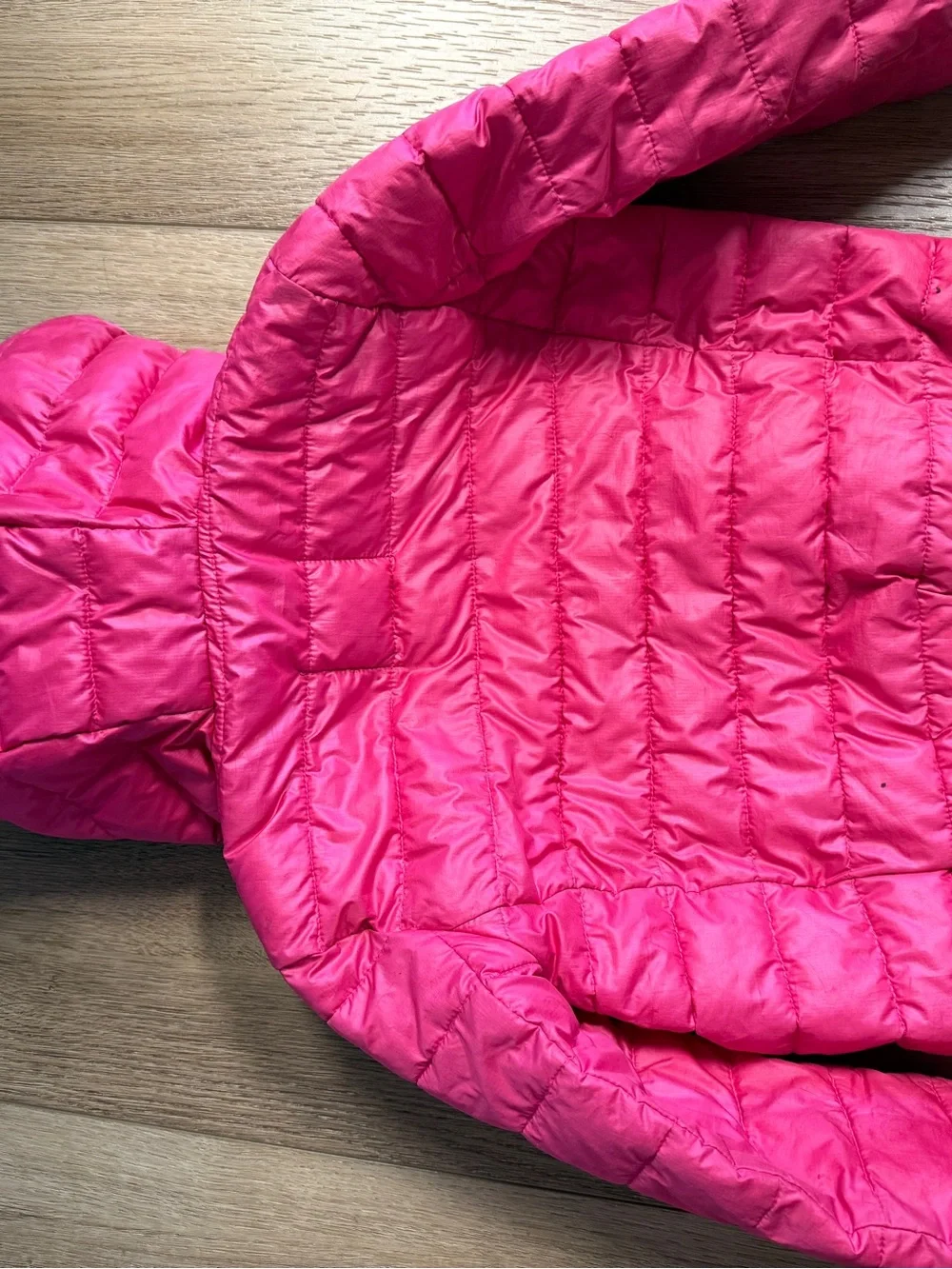 Primary Kids Hooded Puffer Jacket - Pink size 4